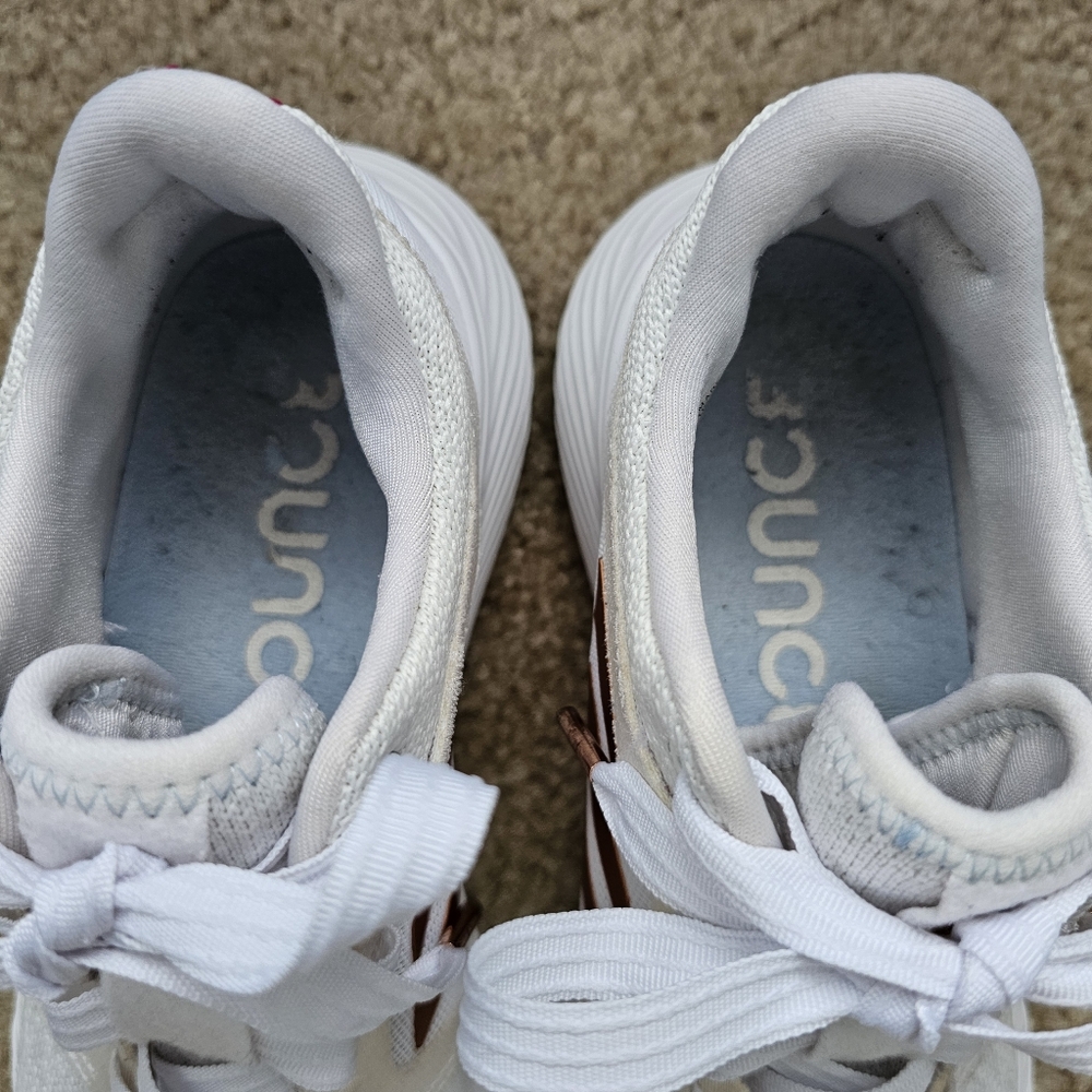 Adidas womens edge lux 3 copper metallic white athletic running sneakers size 7 - Picture 8 of 9